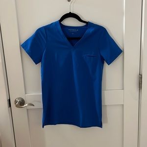 Royal blue mandala nursing scrub top